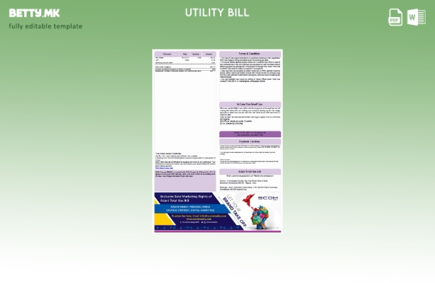 модерен стил Индија Адани за комунални сметки за гас страници со зборови, шаблон